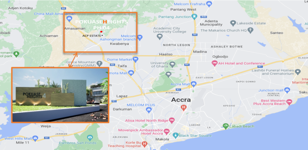 bedroom townhouse for sale in Pokuase Accra